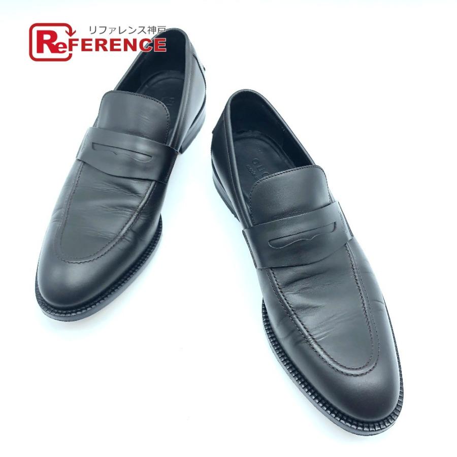 Gucci グッチ 2574 ペニー ローファー Uチップ レザーシューズ ブラック メンズ 中古 G 0610 8 リファレンス コレクション 通販 Yahoo ショッピング