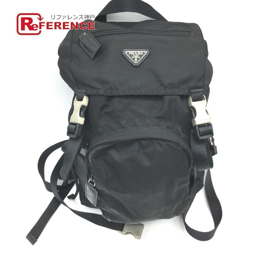 Prada プラダ バックパック ロゴプレート リュック デイパック ブラック レディース 中古 G 0810 10 リファレンス コレクション 通販 Yahoo ショッピング
