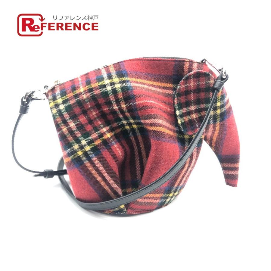 LOEWE エレファントミニバッグ ショルダーバッグ チェック柄