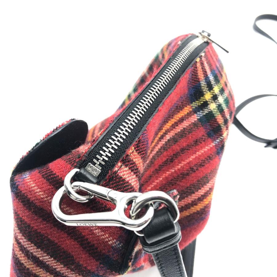 LOEWE ロエベ 118.50.M93 チェック柄 ミニバッグ 2WAY ショルダー  