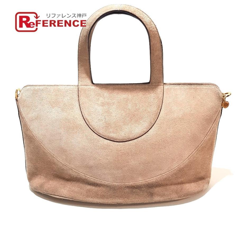 BVLGARI ブルガリ ブルガリブルガリ 2WAY ショルダーバッグ トートバッグ スエード レディース ベージュ×ゴールド金具 | BVLGARI