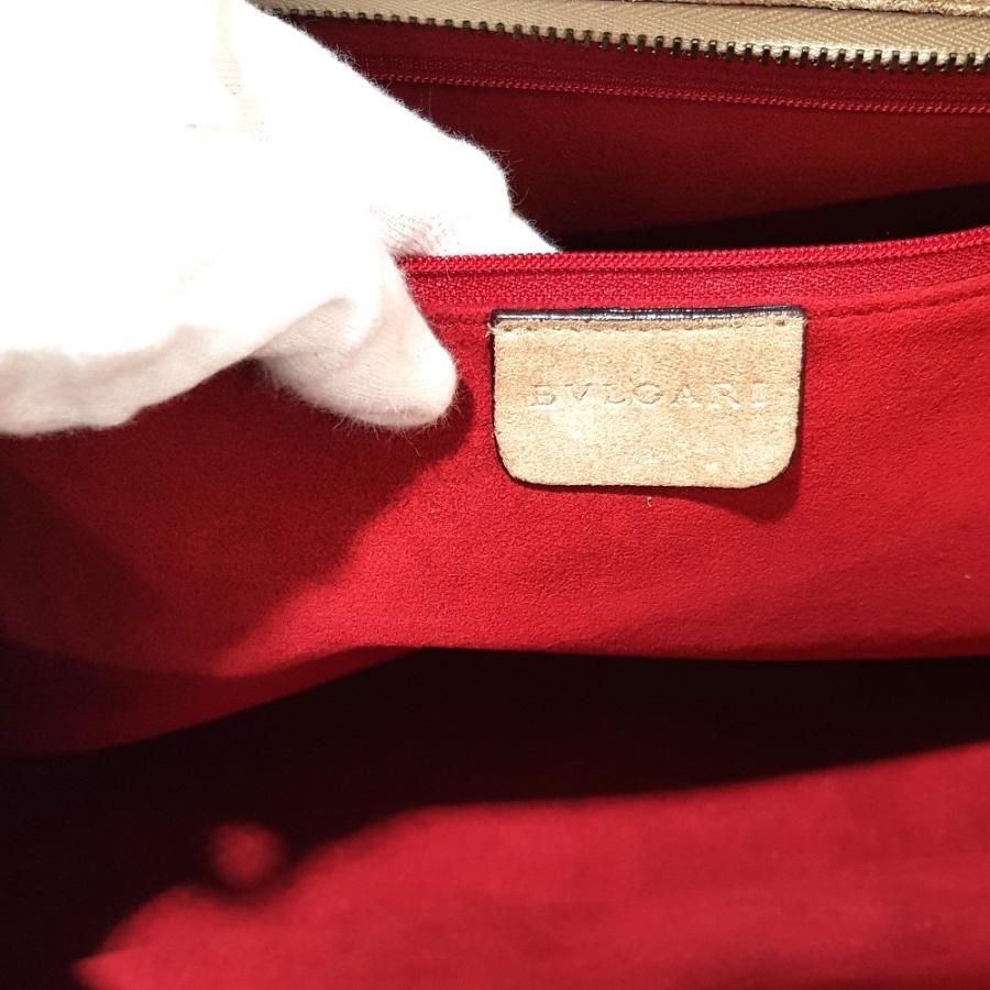 BVLGARI ブルガリ ブルガリブルガリ 2WAY ショルダーバッグ トートバッグ スエード レディース ベージュ×ゴールド金具 | BVLGARI | 10