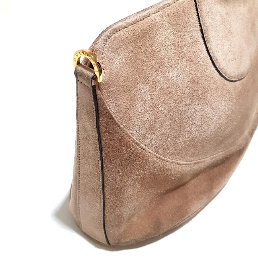 BVLGARI ブルガリ ブルガリブルガリ 2WAY ショルダーバッグ トートバッグ スエード レディース ベージュ×ゴールド金具 | BVLGARI | 02