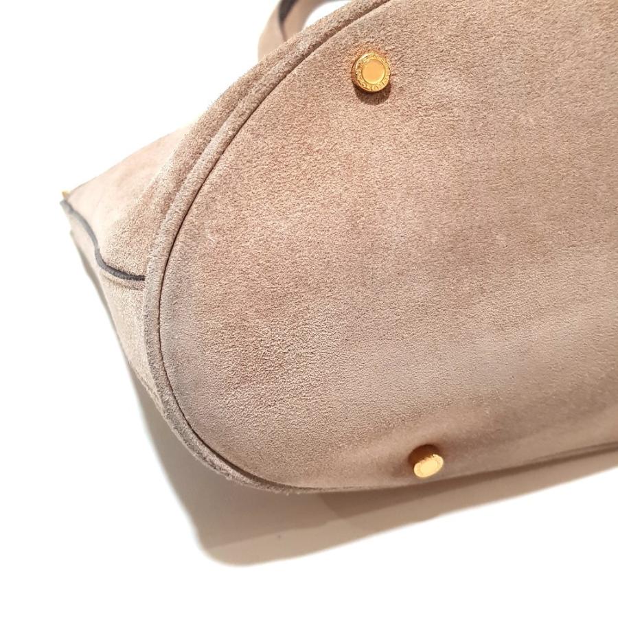 BVLGARI ブルガリ ブルガリブルガリ 2WAY ショルダーバッグ トートバッグ スエード レディース ベージュ×ゴールド金具 | BVLGARI | 04