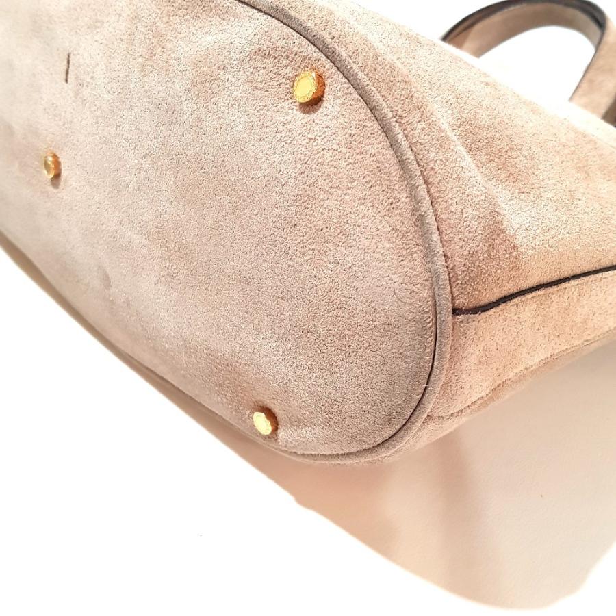 BVLGARI ブルガリ ブルガリブルガリ 2WAY ショルダーバッグ トートバッグ スエード レディース ベージュ×ゴールド金具 | BVLGARI | 05