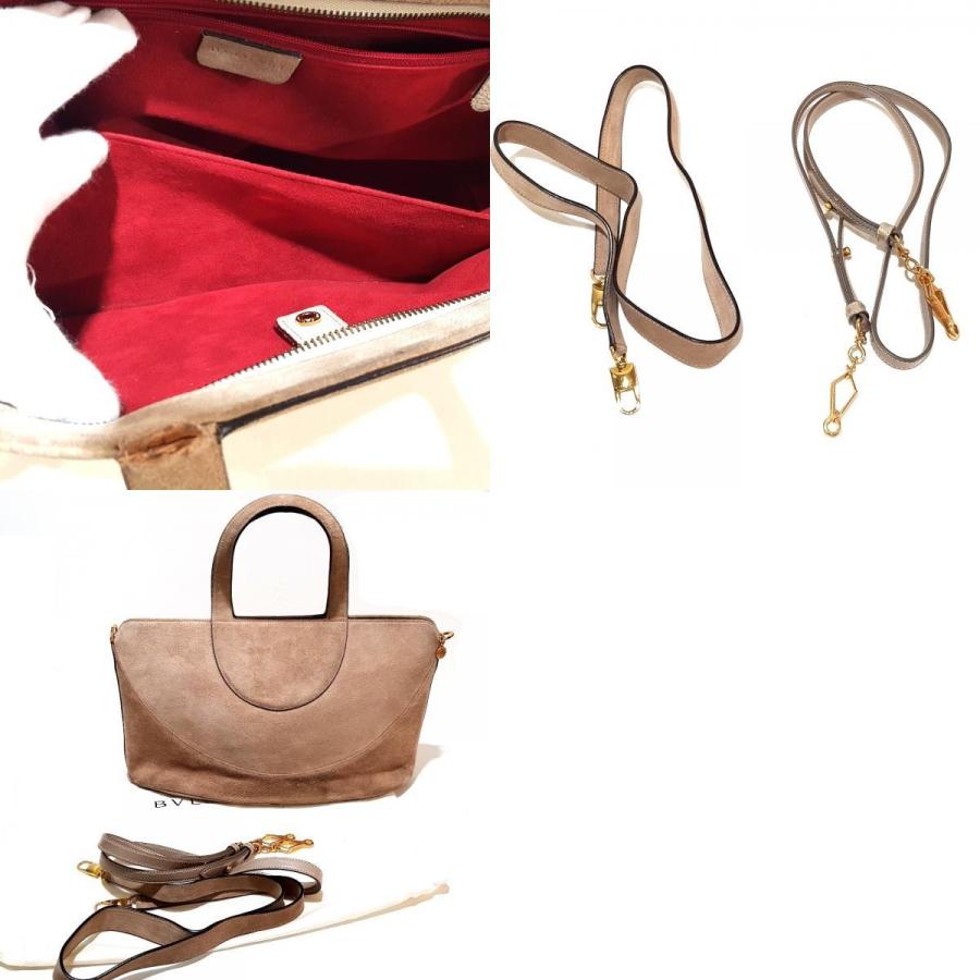 BVLGARI ブルガリ ブルガリブルガリ 2WAY ショルダーバッグ トートバッグ スエード レディース ベージュ×ゴールド金具 | BVLGARI | 09
