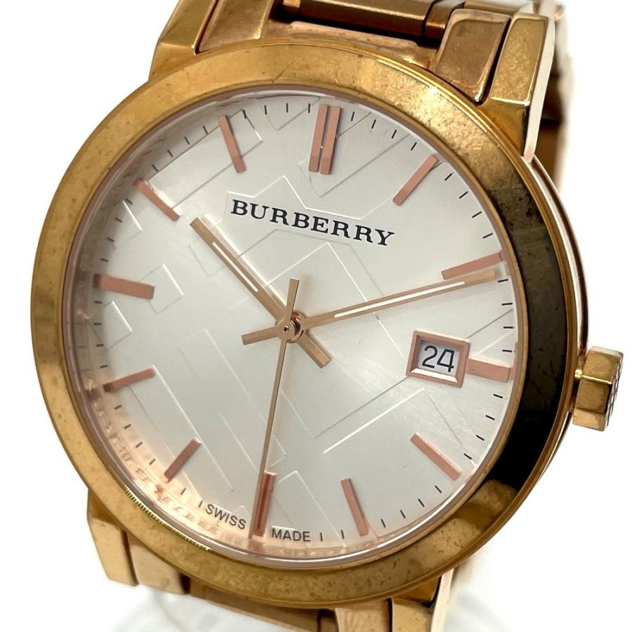 BURBERRY バーバリー BU9004 シティ デイト クォーツ メンズ腕時計 SS メンズ ゴールド