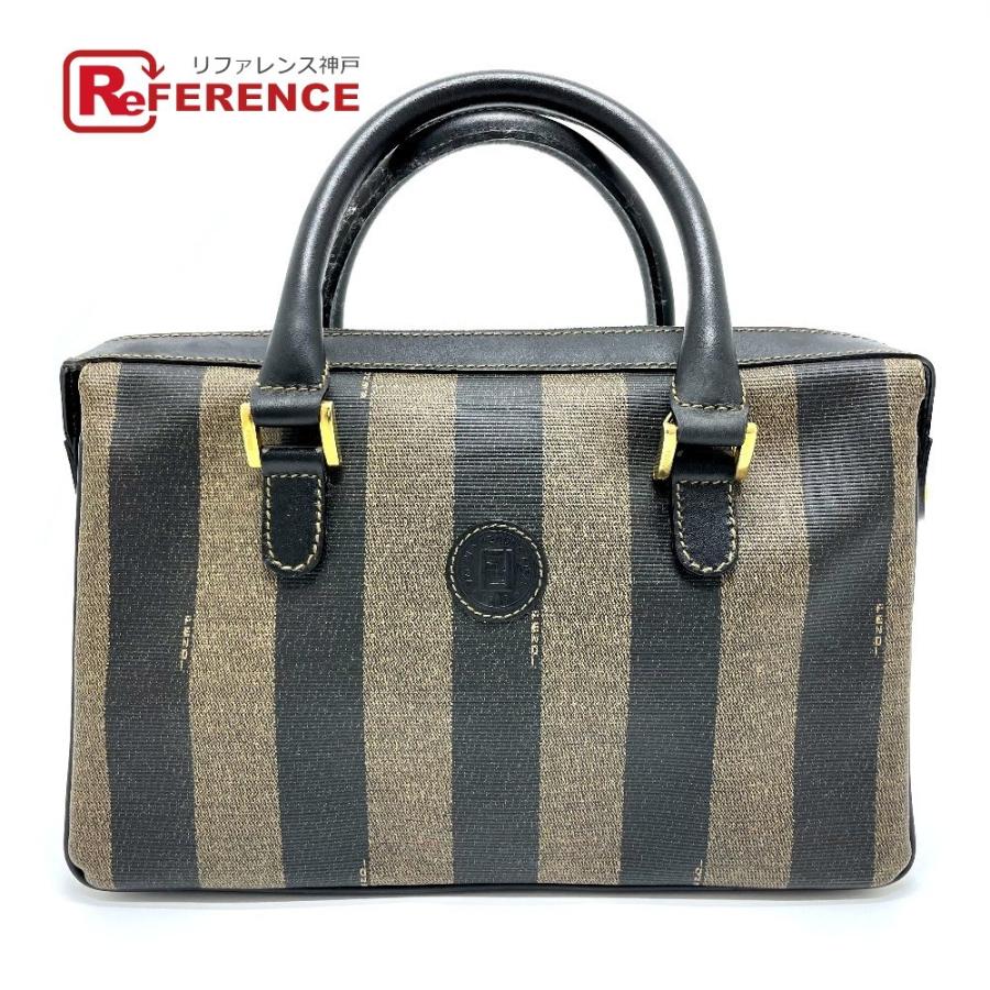 FENDI ボストンペカン柄 ブロックチェック レザービンテージ