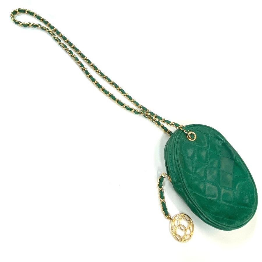 CHANEL シャネル CC ココチャーム ミニマトラッセ チェーンショルダー 肩掛け ショルダーバッグ ラムスキン グリーン レディース【中古】 | CHANEL | 01