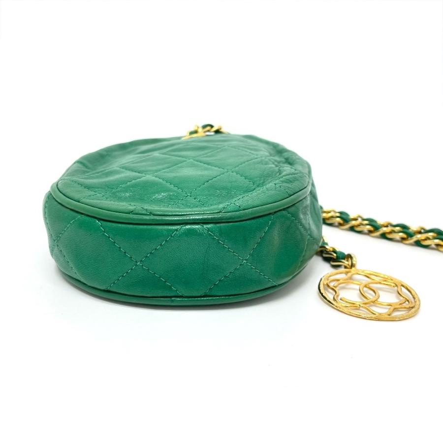CHANEL シャネル CC ココチャーム ミニマトラッセ チェーンショルダー 肩掛け ショルダーバッグ ラムスキン グリーン レディース【中古】 | CHANEL | 04