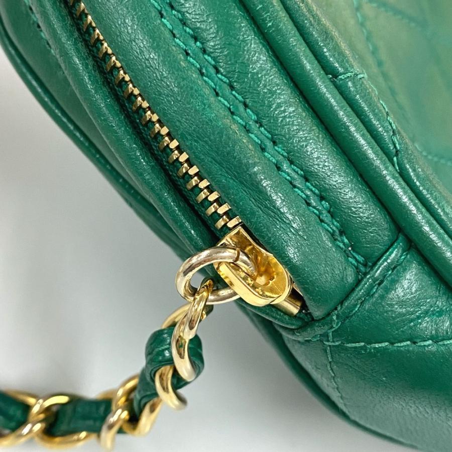 CHANEL シャネル CC ココチャーム ミニマトラッセ チェーンショルダー 肩掛け ショルダーバッグ ラムスキン グリーン レディース【中古】 | CHANEL | 05