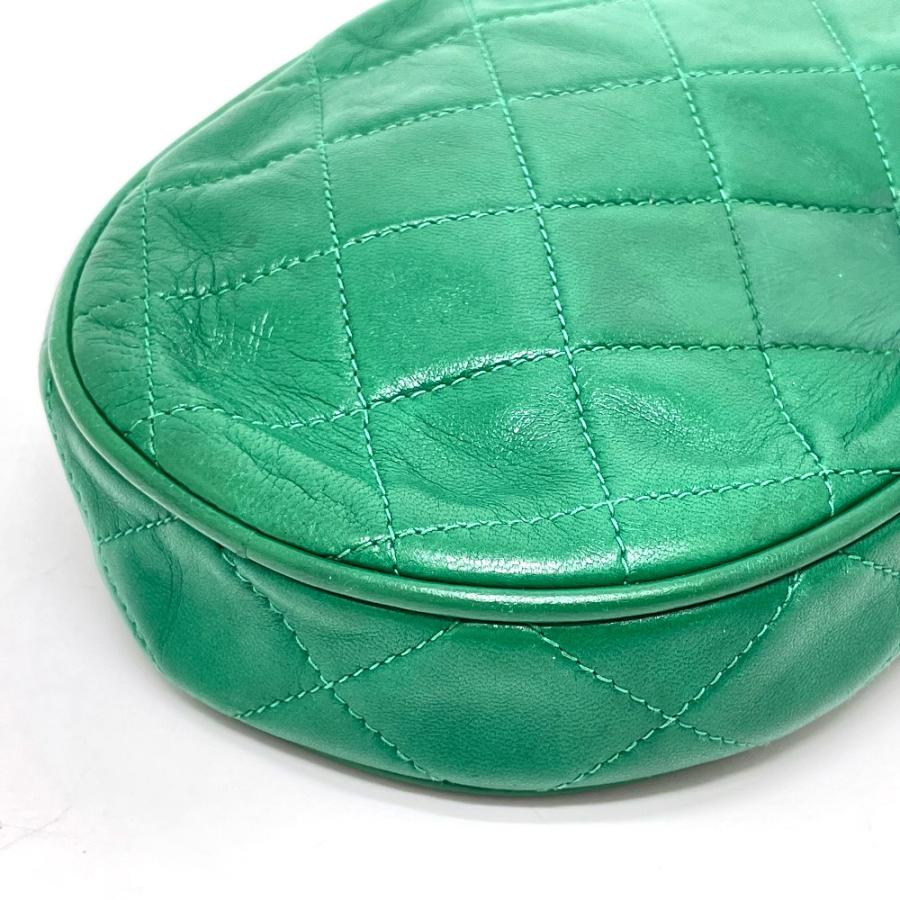 CHANEL シャネル CC ココチャーム ミニマトラッセ チェーンショルダー 肩掛け ショルダーバッグ ラムスキン グリーン レディース【中古】 | CHANEL | 07