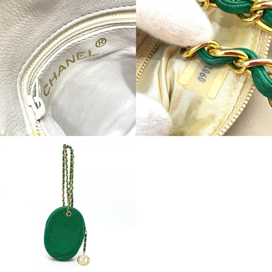 CHANEL シャネル CC ココチャーム ミニマトラッセ チェーンショルダー 肩掛け ショルダーバッグ ラムスキン グリーン レディース【中古】 | CHANEL | 09