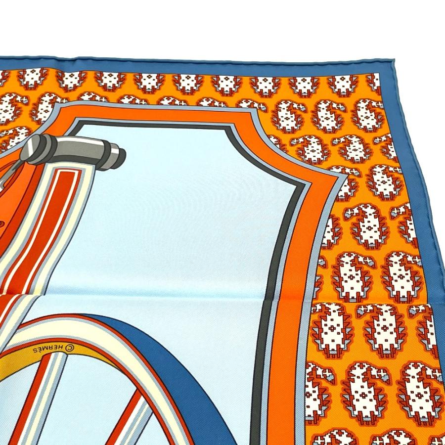 HERMES カレ90 四輪馬車の車輪 スカーフ 新品 未使用(試着のみ) エルメス HERMES シルクスカーフ カレ90 四輪馬車の車輪 新品未