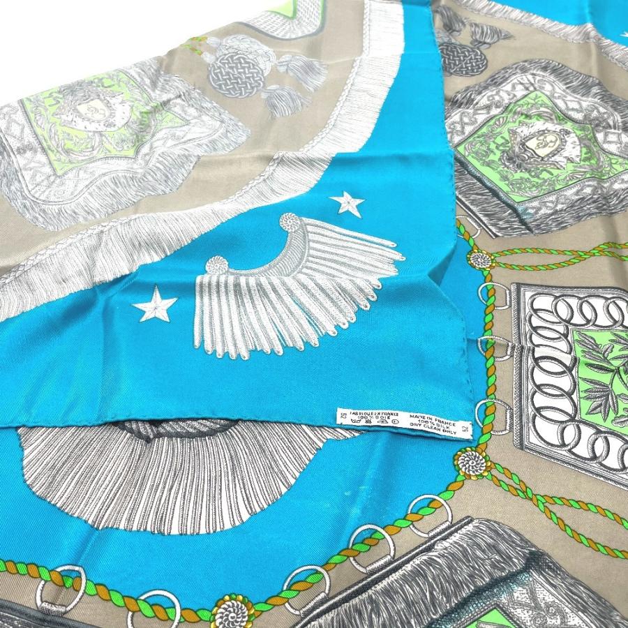 HERMES エルメス カレ90 PORTE ET CAUABRIE(サーベル飾袋) スカーフ