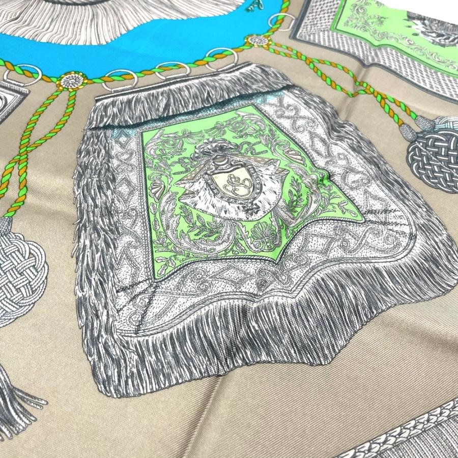 HERMES エルメス カレ90 PORTE ET CAUABRIE(サーベル飾袋) スカーフ