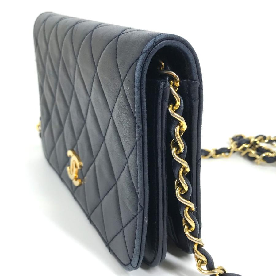 CHANEL シャネル CC ココマーク マトラッセ/肩掛け チェーンショルダー ショルダーバッグ ラムスキン ネイビー レディース【中古】 | CHANEL | 02