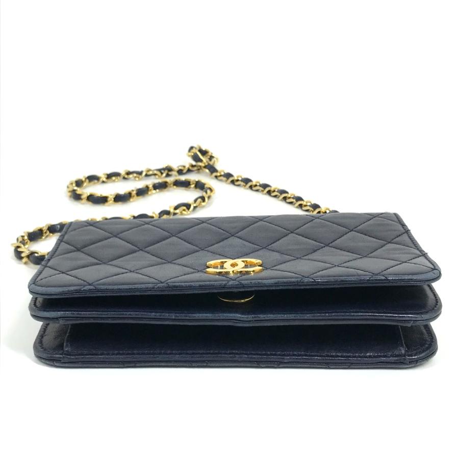 CHANEL シャネル CC ココマーク マトラッセ/肩掛け チェーンショルダー ショルダーバッグ ラムスキン ネイビー レディース【中古】 | CHANEL | 03