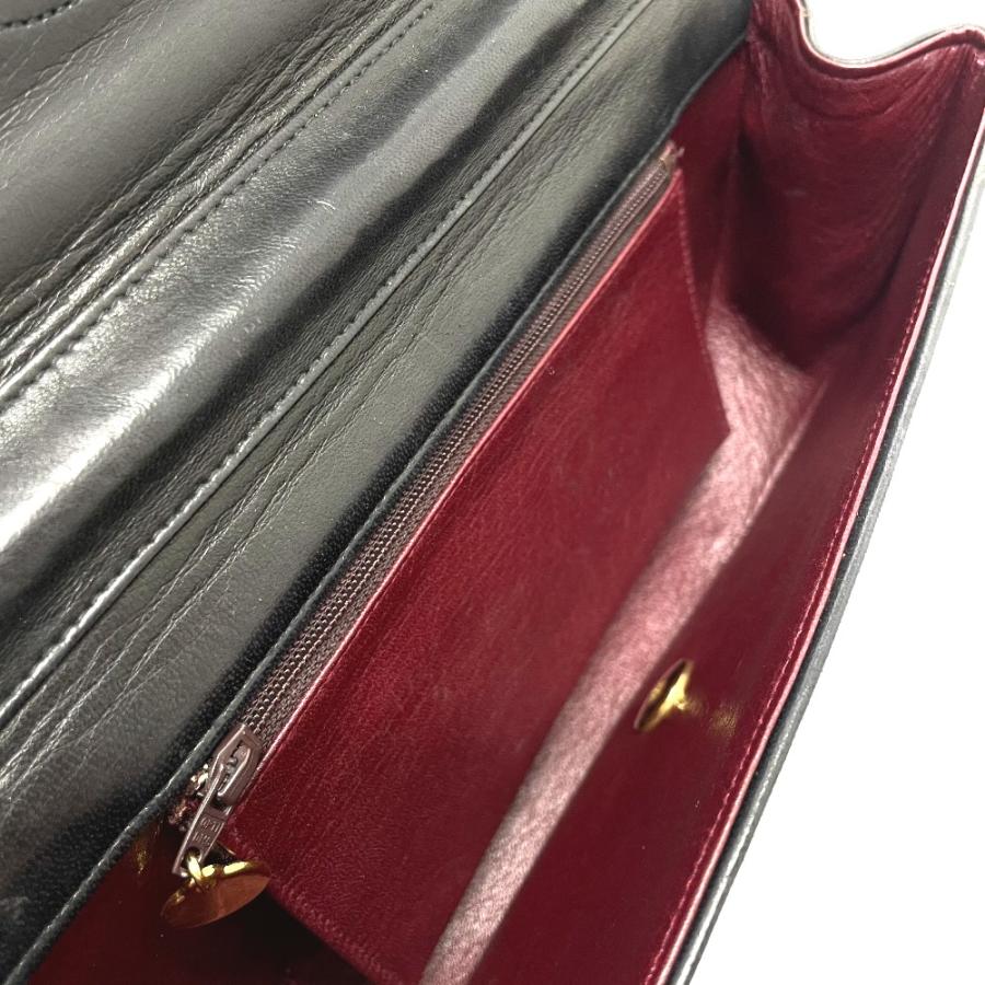 CHANEL シャネル ステッチ ココマーク チェーンバッグ ショルダーバッグ ラムスキン レディース ブラック×ゴールド金具 | CHANEL | 06