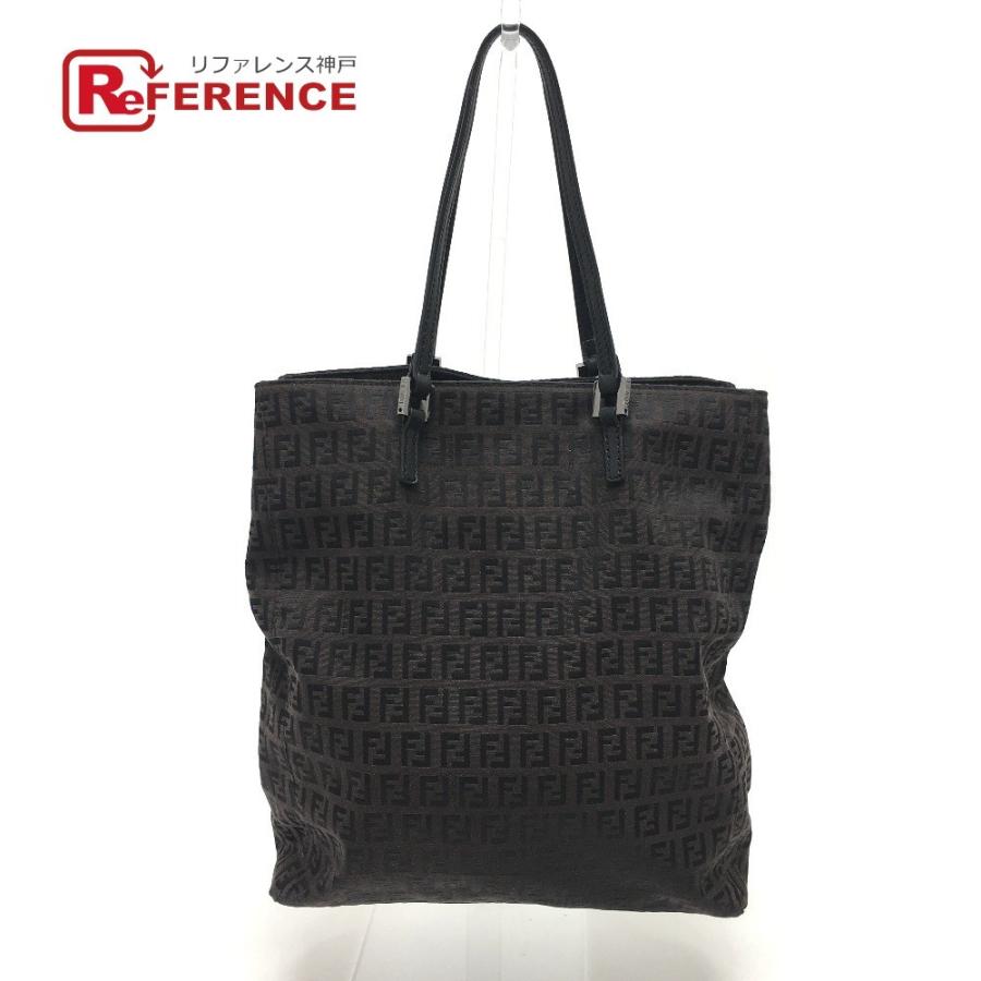 FENDI フェンディ 8BH067 ズッキーノ FFロゴ トートバッグ レザー