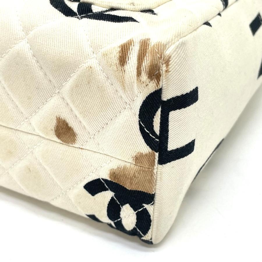 CHANEL シャネル CCココマーク マトラッセ ロゴ トートバッグ ハンドバッグ キャンバス レディース アイボリー系 | CHANEL | 03