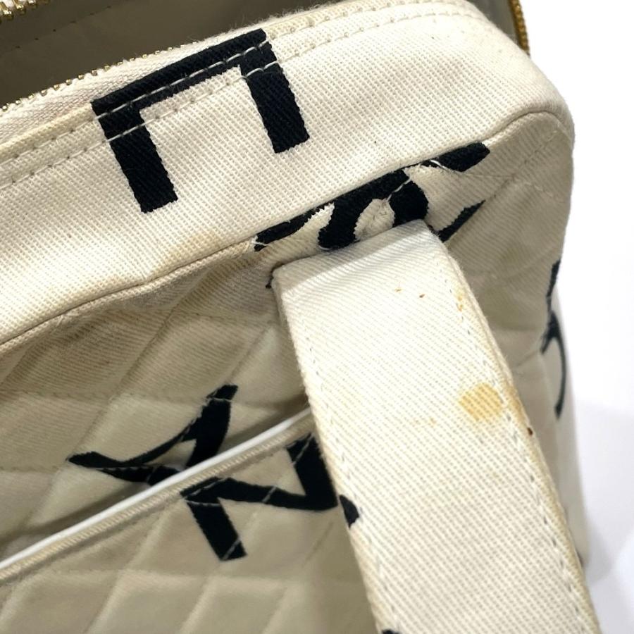 CHANEL シャネル CCココマーク マトラッセ ロゴ トートバッグ ハンドバッグ キャンバス レディース アイボリー系 | CHANEL | 04