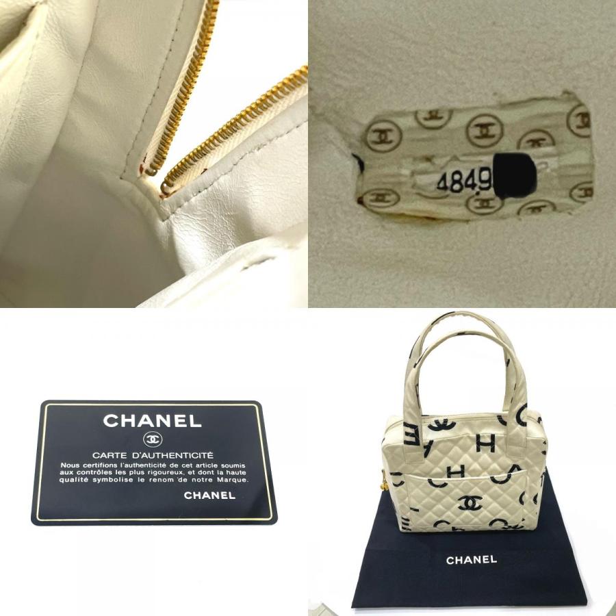 CHANEL シャネル CCココマーク マトラッセ ロゴ トートバッグ ハンドバッグ キャンバス レディース アイボリー系 | CHANEL | 09