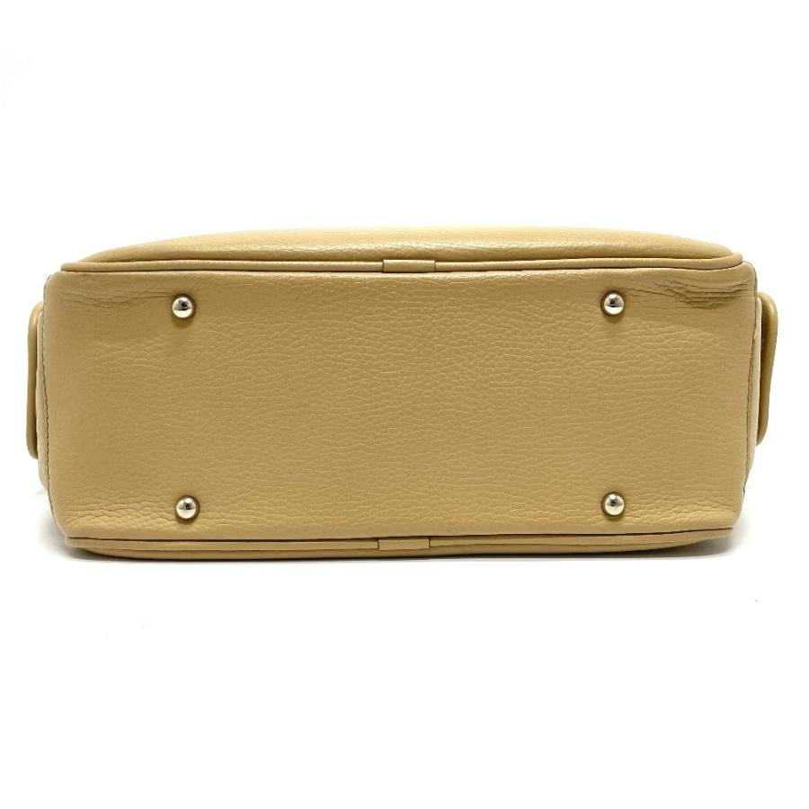 BURBERRY バーバリー ロゴ サイドポケット トートバッグ ハンドバッグ 通学 レザー レディース ベージュ | BURBERRY | 04