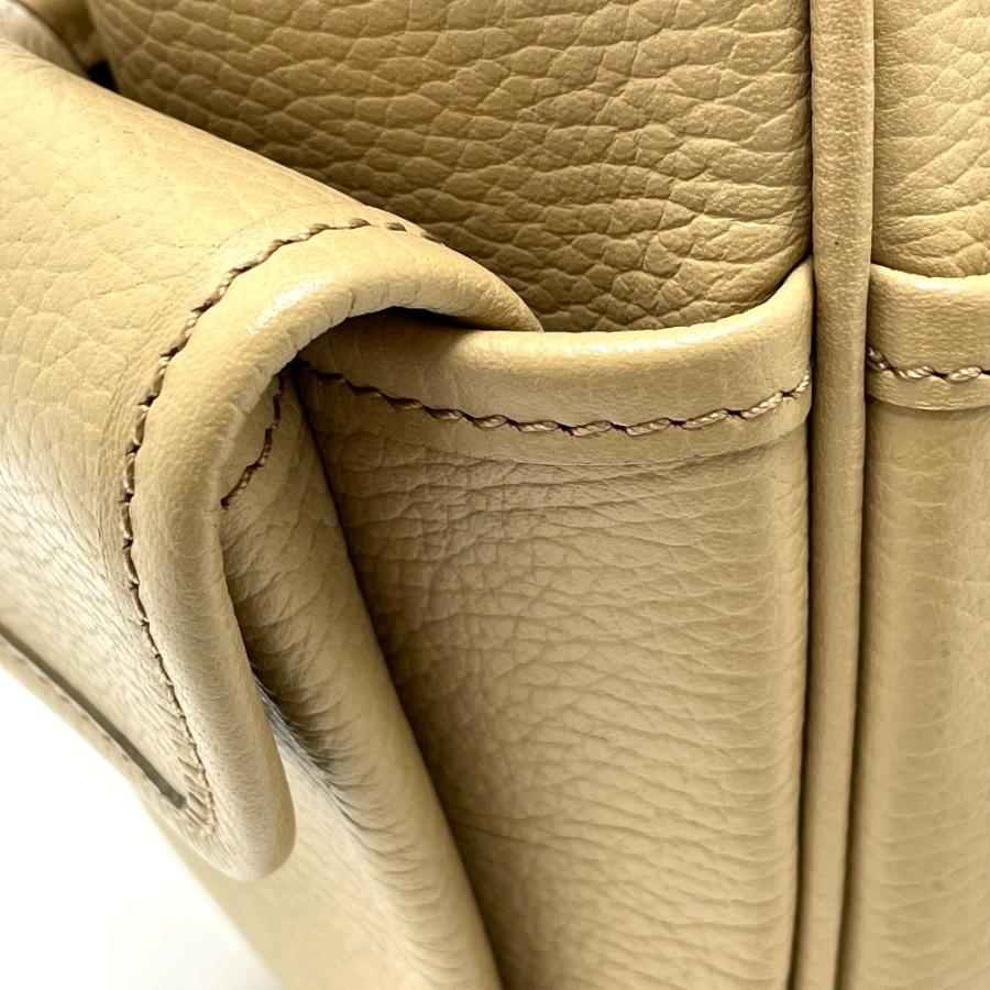 BURBERRY バーバリー ロゴ サイドポケット トートバッグ ハンドバッグ 通学 レザー レディース ベージュ | BURBERRY | 07