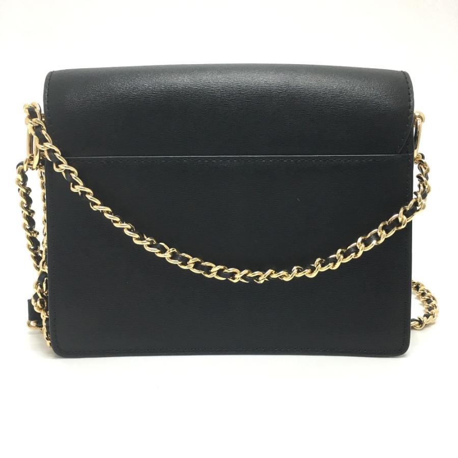 トリーバーチ ハンドバッグ 2way レザー 黒 ブラック 金具ロゴ チェーン TORY BURCH 美品 Tory Burch トリーバーチ ロゴ チェーン