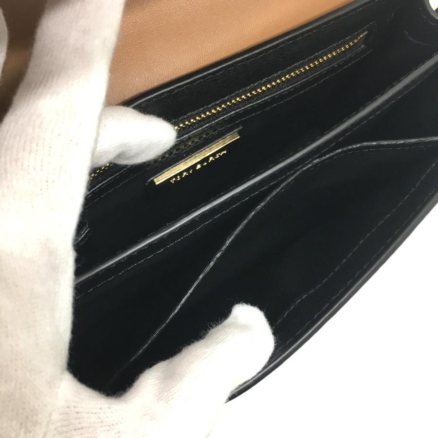 美品 Tory Burch トリーバーチ ロゴ チェーン ショルダーバッグ レザー 