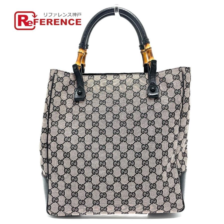 GUCCI グッチ 112530 GG柄 バンブー トートバッグ ハンドバッグ GG