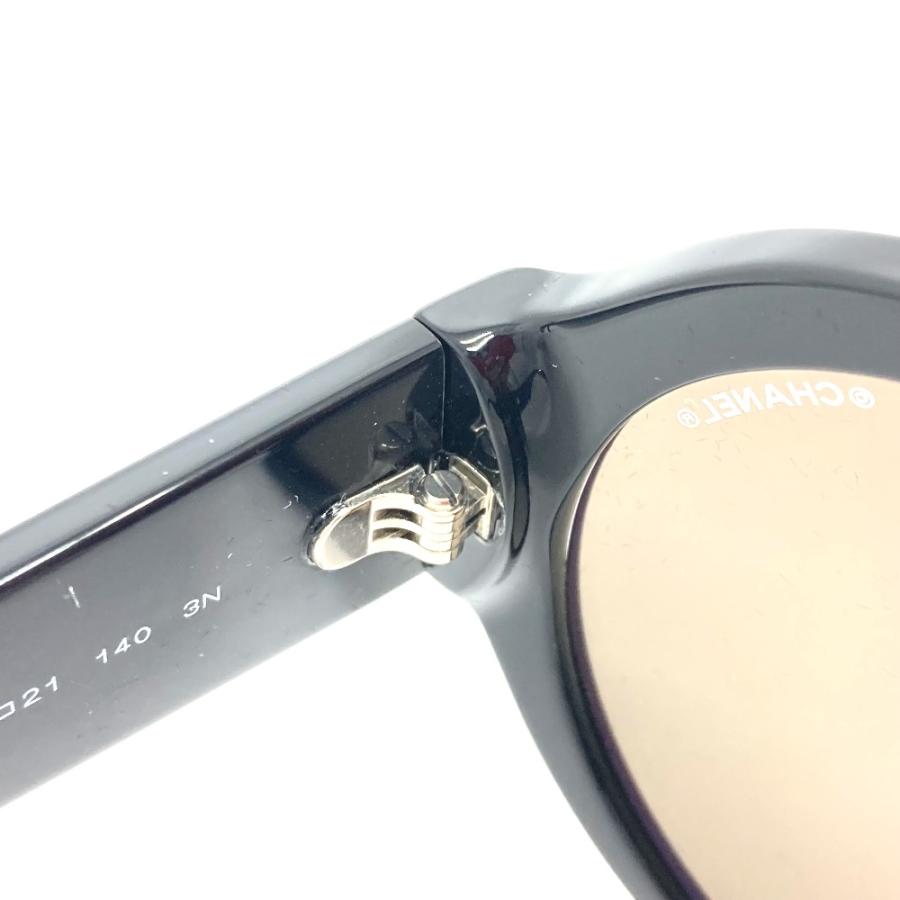 美品 CHANEL シャネル 5410-A テンプルロゴ ミラー サングラス プラスチック レディース ブラック | CHANEL | 05