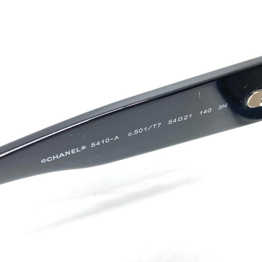 美品 CHANEL シャネル 5410-A テンプルロゴ ミラー サングラス プラスチック レディース ブラック | CHANEL | 06