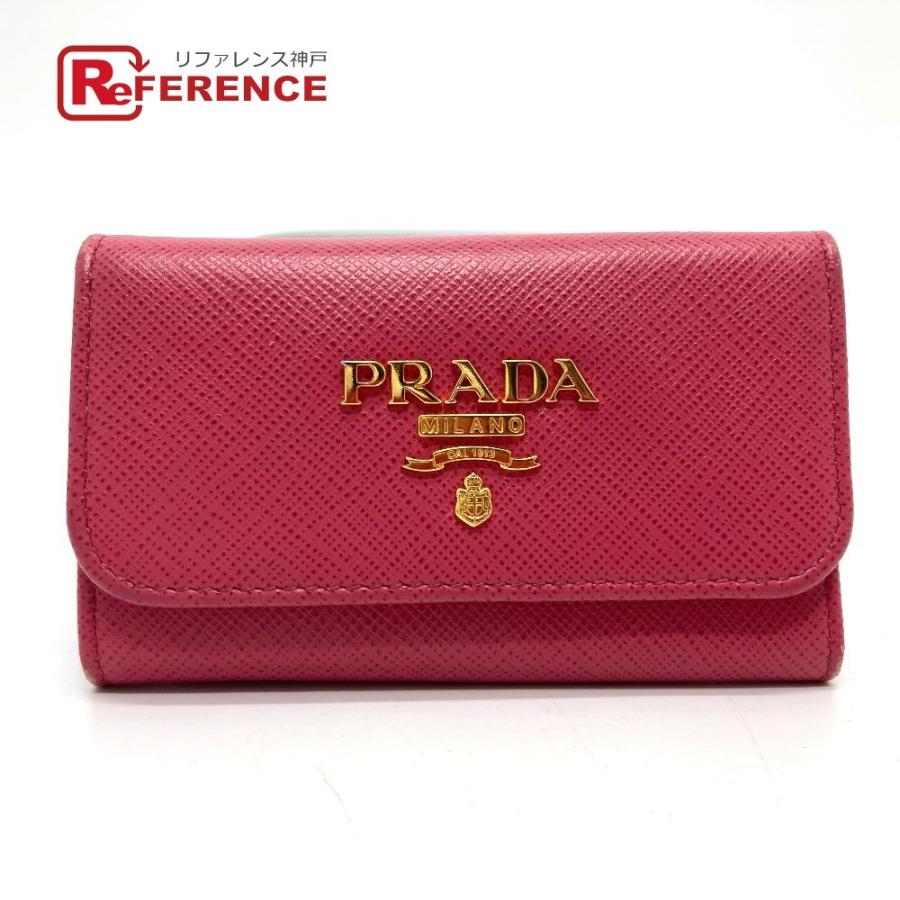 PRADA プラダ 1PG222 ロゴ 6連 キーケース サフィアーノレザー ユニセックス PEONIA ピンク系 :G-211210-49:リファレンス コレクション - 通販 - Yahoo!ショッピング