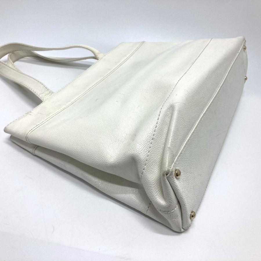 CHANEL シャネル 手提げ カバン ハンドバッグ 肩掛け トートバッグ CC ココマーク ショルダーバッグ ホワイト レディース【中古】 | CHANEL | 04