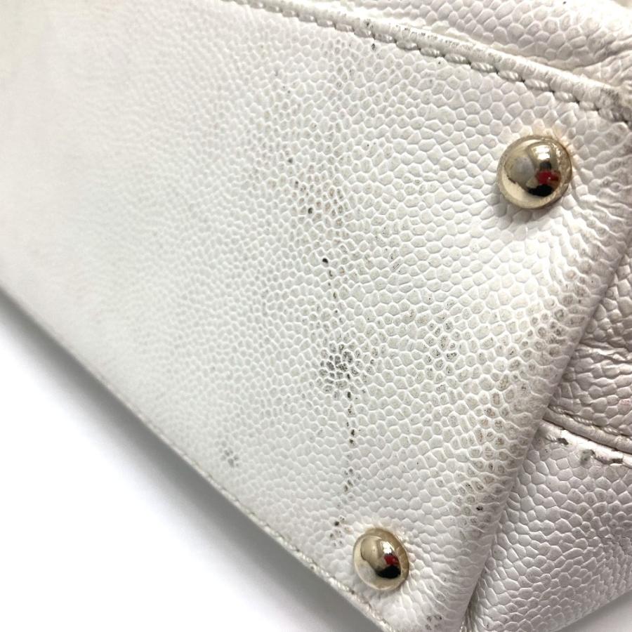 CHANEL シャネル 手提げ カバン ハンドバッグ 肩掛け トートバッグ CC ココマーク ショルダーバッグ ホワイト レディース【中古】 | CHANEL | 05