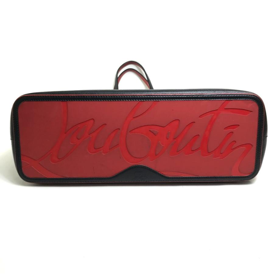 Christian Louboutin クリスチャンルブタン 1175113 ラージ カバタ ショルダーバッグ トートバッグ レザー ブラック×レッド 【中古】 | Christian Louboutin | 03