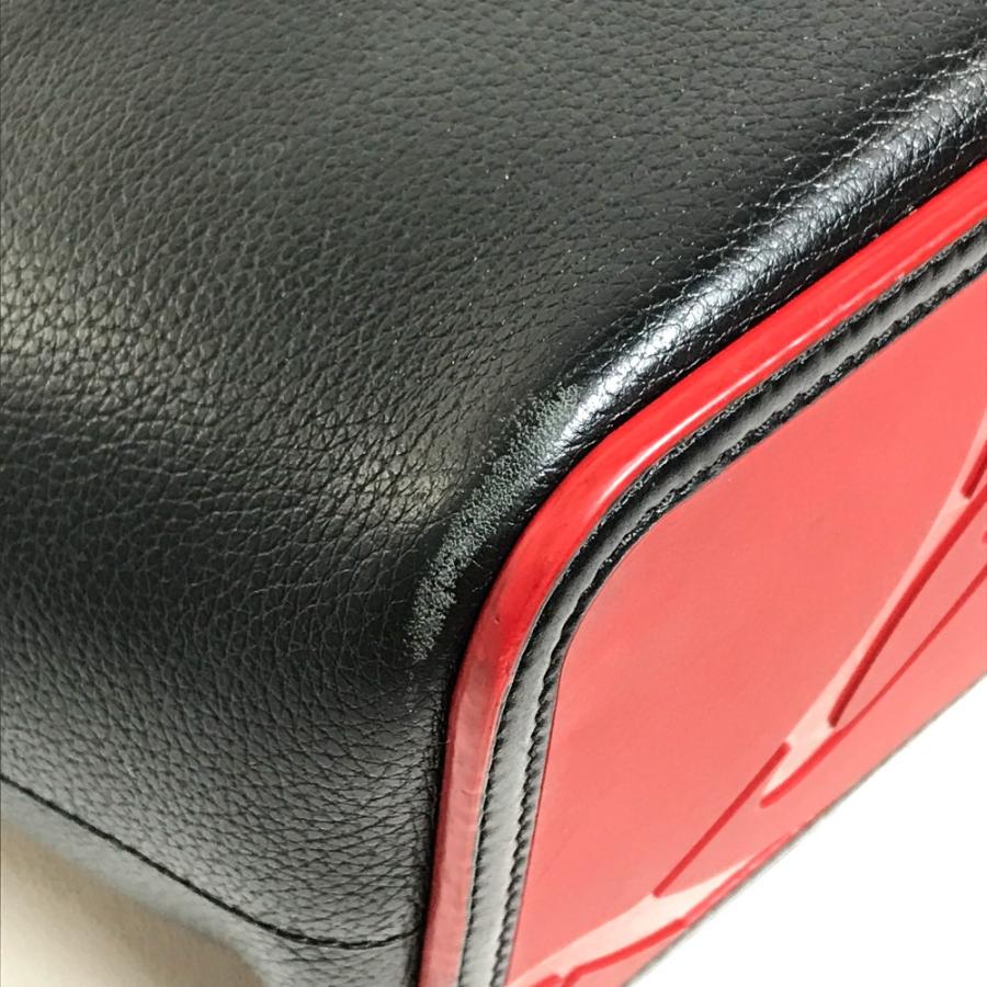 Christian Louboutin クリスチャンルブタン 1175113 ラージ カバタ ショルダーバッグ トートバッグ レザー ブラック×レッド 【中古】 | Christian Louboutin | 04