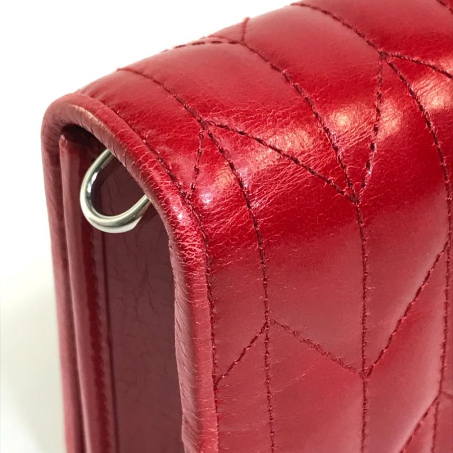 MIUMIU ミュウミュウ 5DH029 VIT.SHINE TRAPU クラッチ 斜め掛け 2WAY ショルダーバッグ ROSSO レッド レディース【中古】 | miu miu | 05