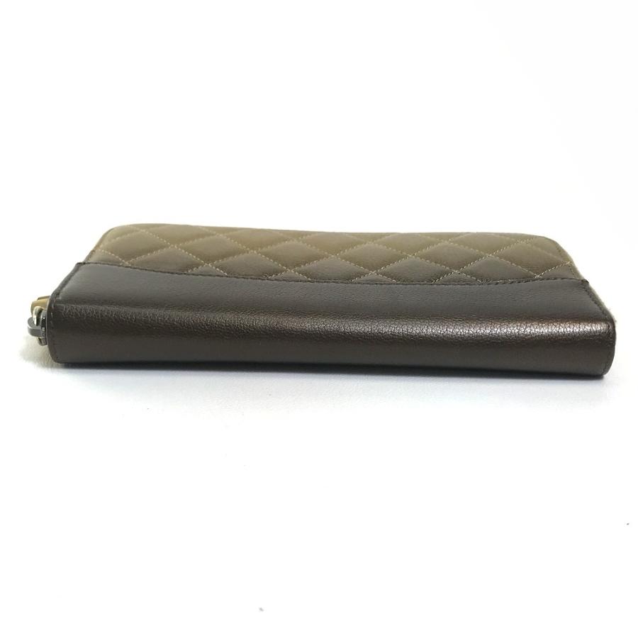 CHANEL シャネル マトラッセ 財布 ロングウォレット ラウンドファスナー グラデーション 長財布 ゴールド×ブラウン レディース【中古】 | CHANEL | 03