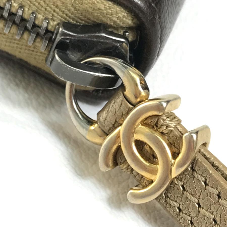 CHANEL シャネル マトラッセ 財布 ロングウォレット ラウンドファスナー グラデーション 長財布 ゴールド×ブラウン レディース【中古】 | CHANEL | 05