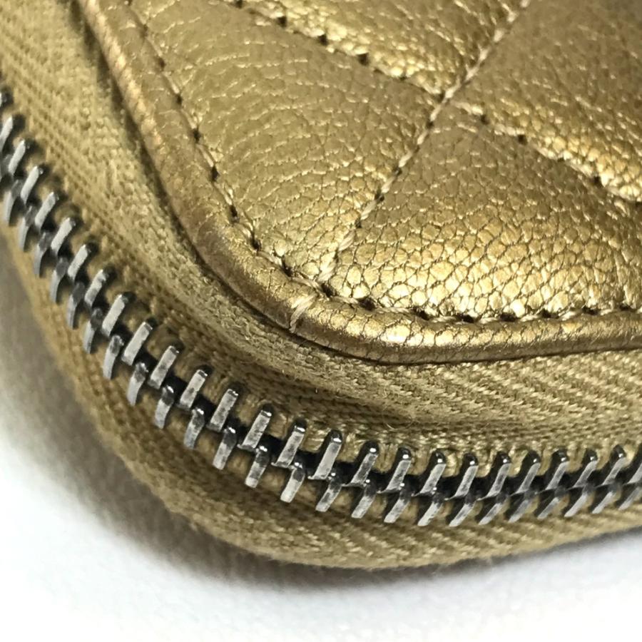 CHANEL シャネル マトラッセ 財布 ロングウォレット ラウンドファスナー グラデーション 長財布 ゴールド×ブラウン レディース【中古】 | CHANEL | 06