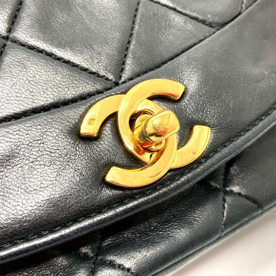 CHANEL シャネル ダイアナ22　ダイアナ 22 カバン シングルチェーン CCココマーク ショルダーバッグ ブラック レディース【中古】 | CHANEL | 03