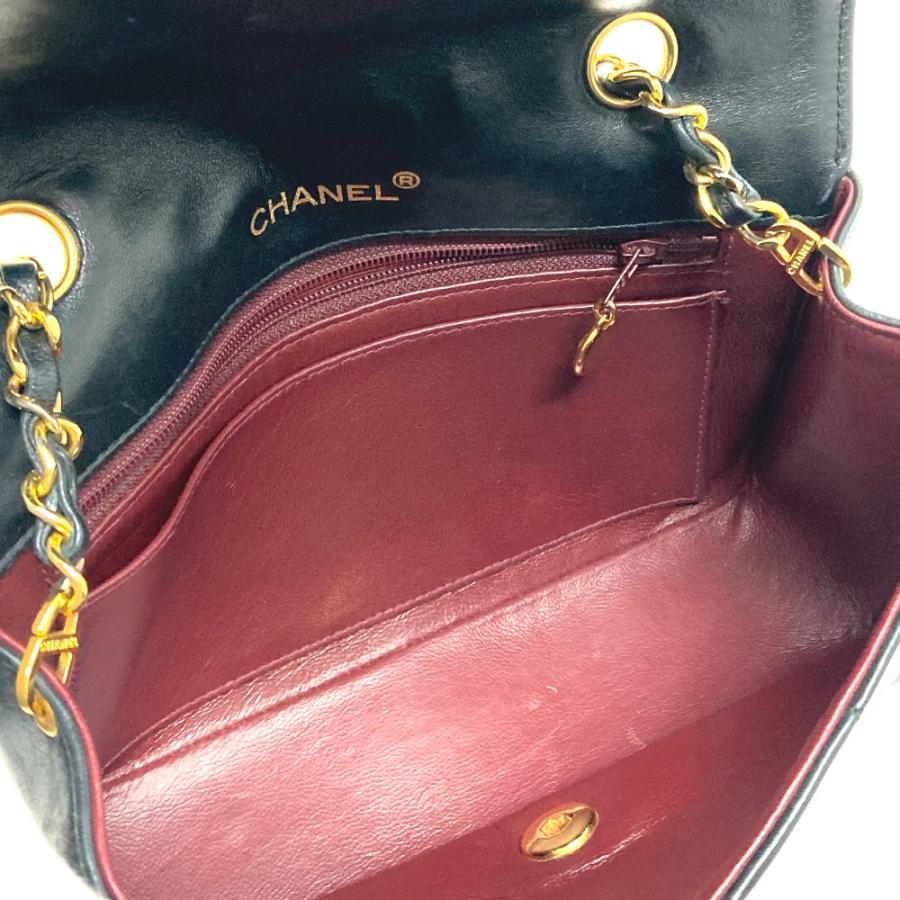 CHANEL シャネル ダイアナ22　ダイアナ 22 カバン シングルチェーン CCココマーク ショルダーバッグ ブラック レディース【中古】 | CHANEL | 08