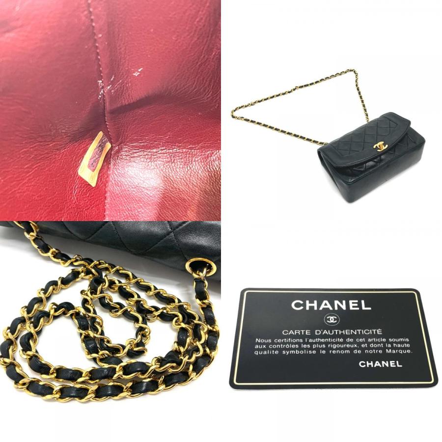 CHANEL シャネル ダイアナ22　ダイアナ 22 カバン シングルチェーン CCココマーク ショルダーバッグ ブラック レディース【中古】 | CHANEL | 09