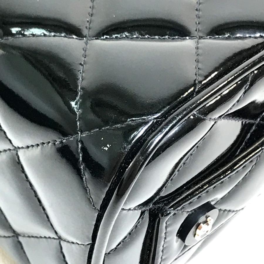 CHANEL シャネル ヴィンテージ ハンドバッグ マトラッセ エナメル バニティバッグ ブラック レディース【中古】 | CHANEL | 04