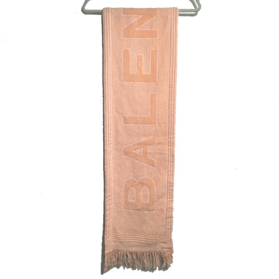 美品 BALENCIAGA バレンシアガ 535525 ビッグロゴ 単品 雑貨 日用雑貨 インテリア タオル オレンジピンク系 ユニセックス【中古】 | BALENCIAGA | 07