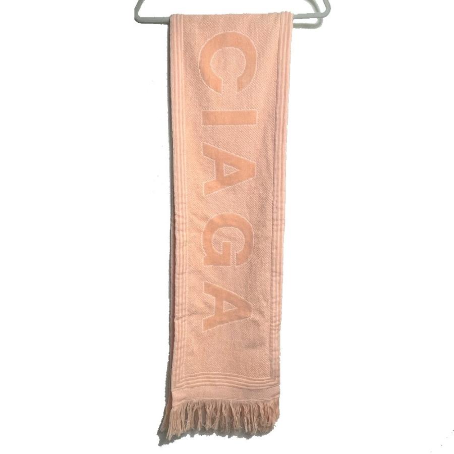 美品 BALENCIAGA バレンシアガ 535525 ビッグロゴ 単品 雑貨 日用雑貨 インテリア タオル オレンジピンク系 ユニセックス【中古】 | BALENCIAGA | 08