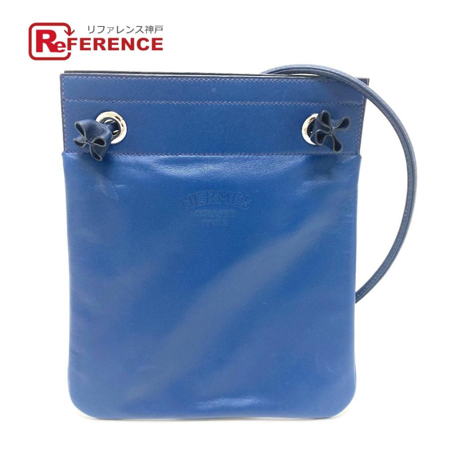 HERMES エルメス アリーヌ ミニ カバン ポシェット 斜め掛け レザー ショルダーバッグ ブルードマルト ブルー レディース【中古】 | HERMES